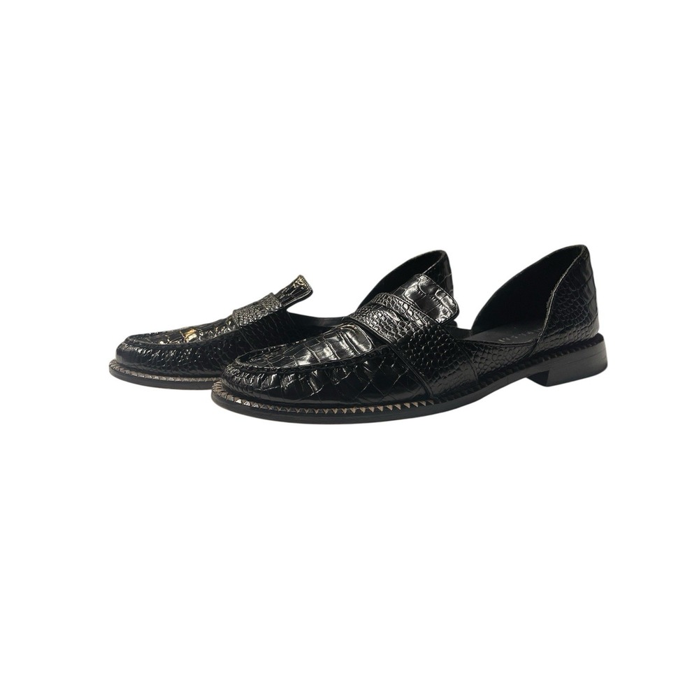 Freda Salvador Tash D'orsay Loafers Black Women's Size 5 1/2